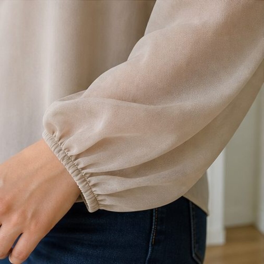 Sand V Neck Top - Picture 5 of 6